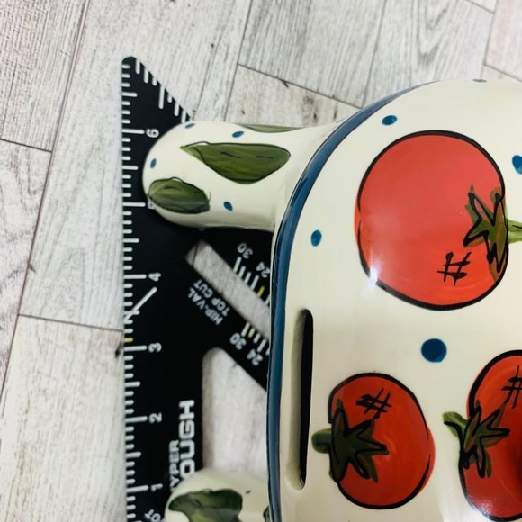 VTG Ganz Kitchy Gardner Bank Cherry Tomato Chair Ottoman Signed Farmhouse Decor - Picture 13 of 16